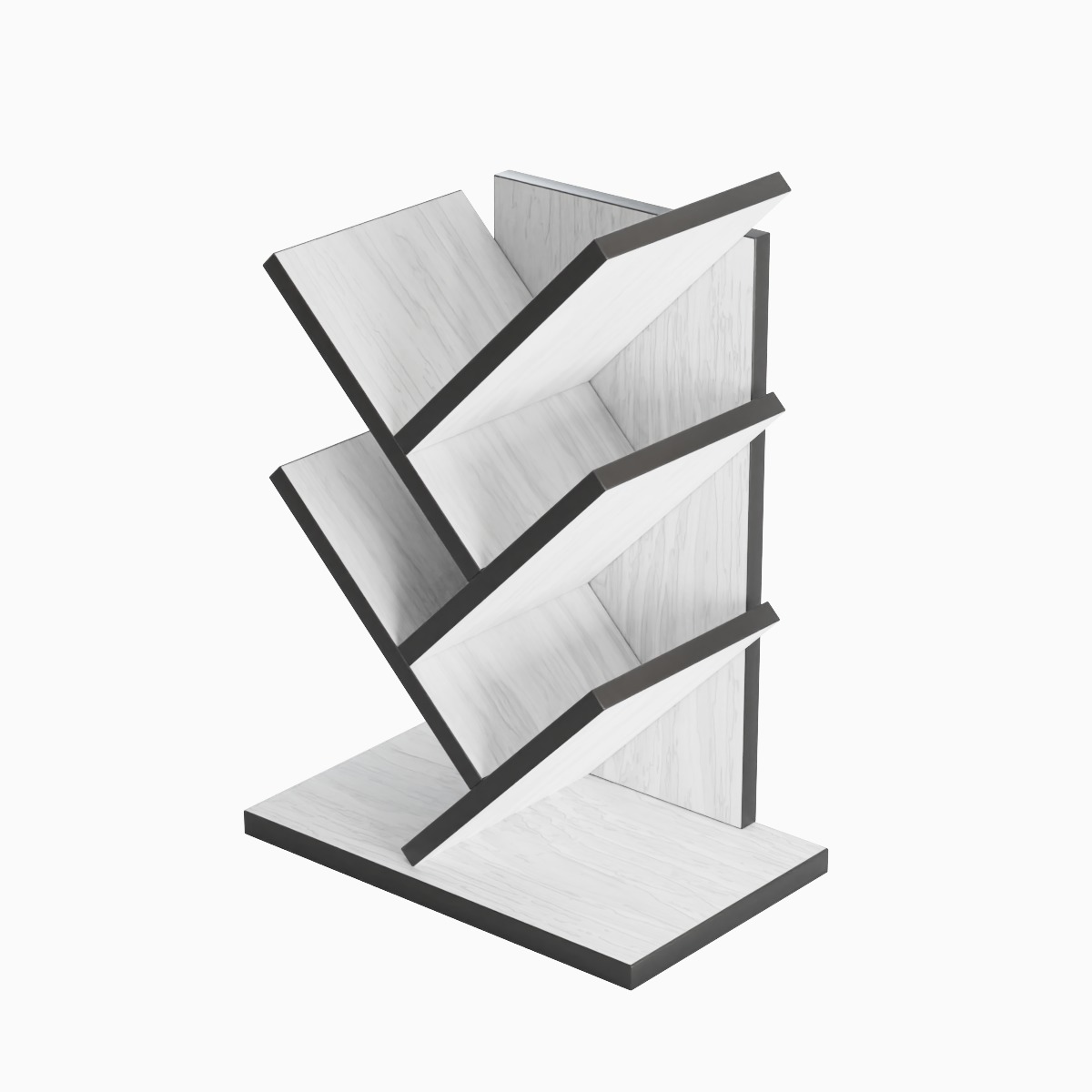 Small Bookshelf B 02 Low-poly 3D model_5