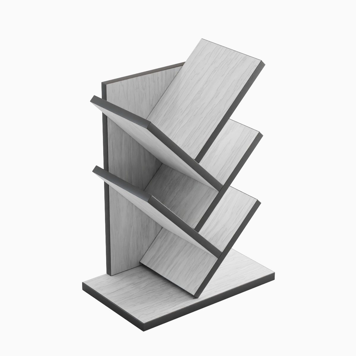 Small Bookshelf B 02 Low-poly 3D model_4