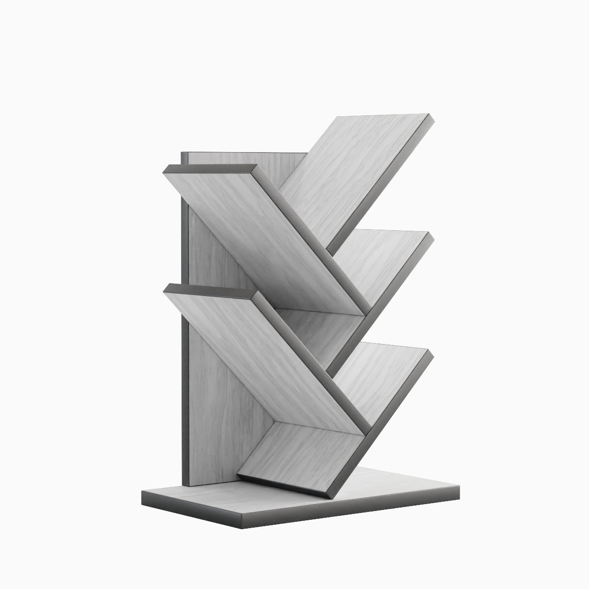 Small Bookshelf B 02 Low-poly 3D model_2