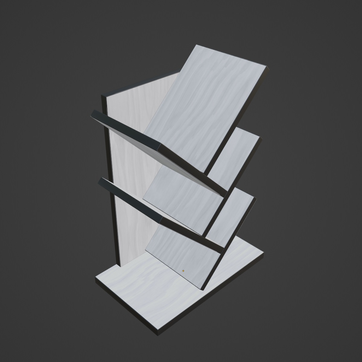 Small Bookshelf B 02 Low-poly 3D model_6