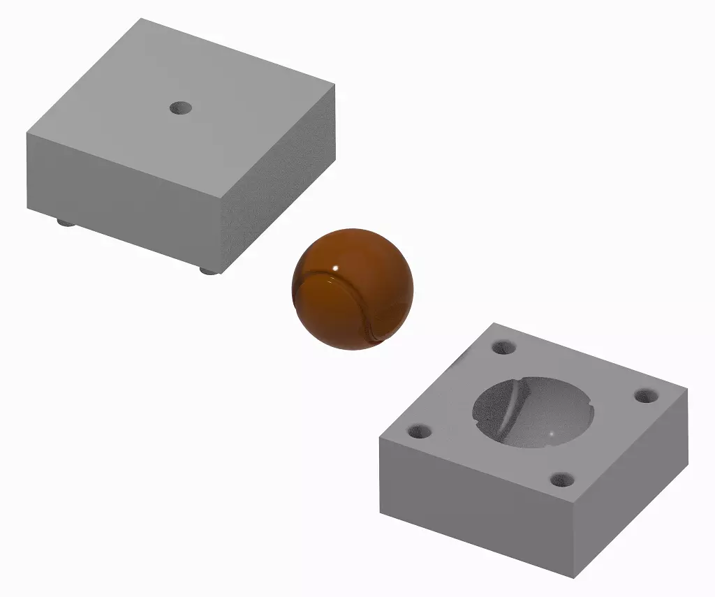 Chocolate Mold Tennis Ball 3D print model_0