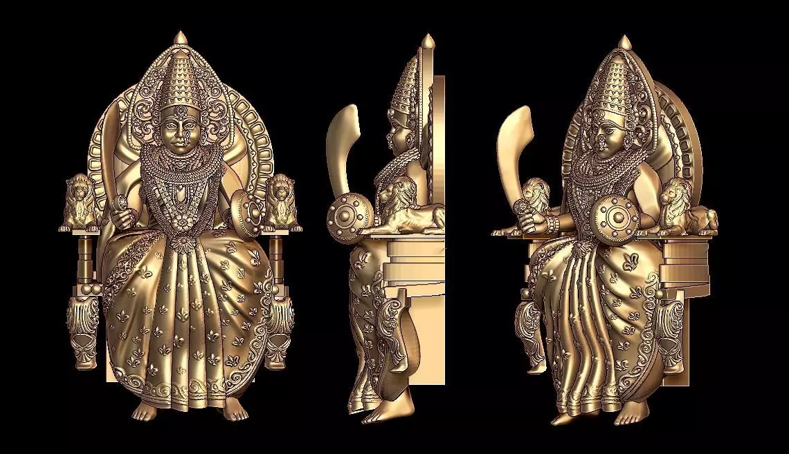 Mahalaxmi shri Mahalaxmi ji  3D print model_0