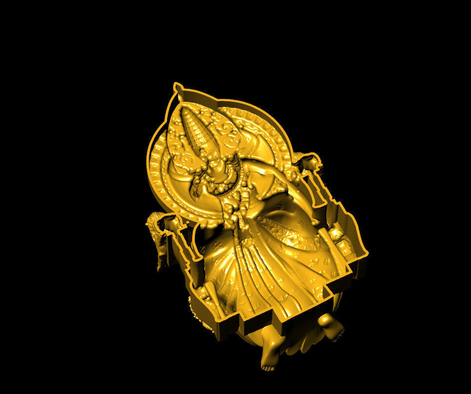 Mahalaxmi shri Mahalaxmi ji  3D print model_4