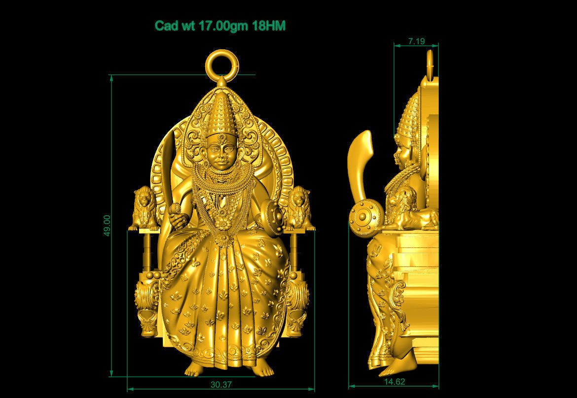 Mahalaxmi shri Mahalaxmi ji  3D print model_3