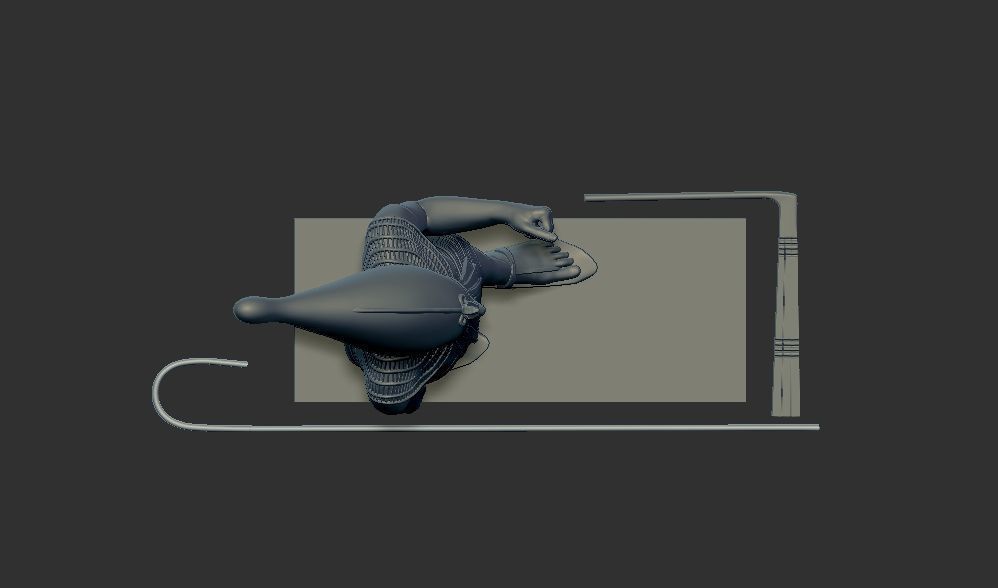 wooden statues gold of Tutankhamun figurine 3d printable model 3D print model_6