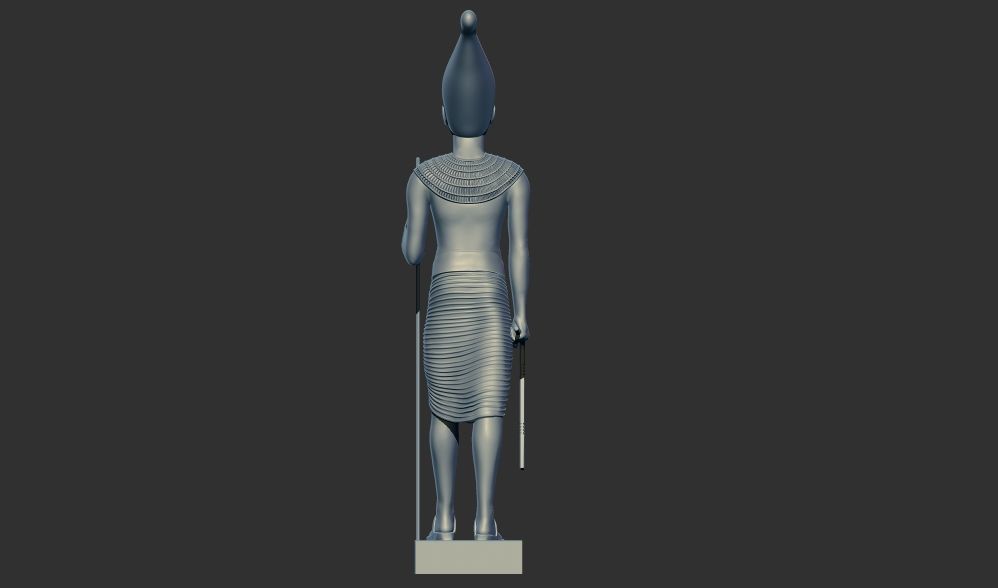 wooden statues gold of Tutankhamun figurine 3d printable model 3D print model_3