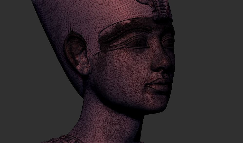 wooden statues gold of Tutankhamun figurine 3d printable model 3D print model_11