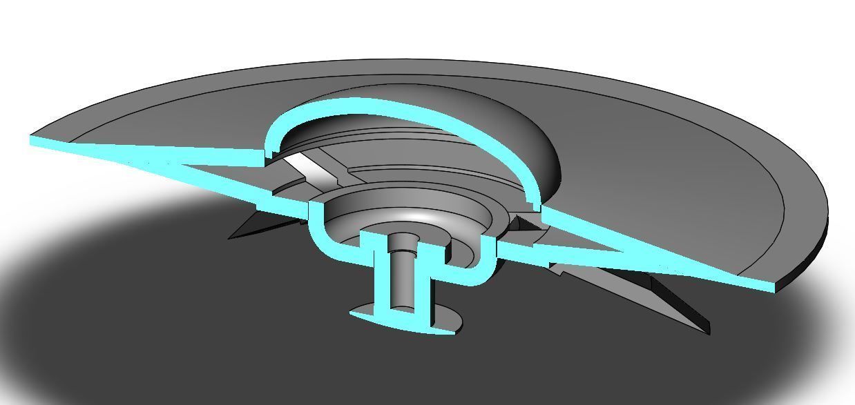 Saucer C57D as Featured in the film Forbidden Planet 3D print model_1