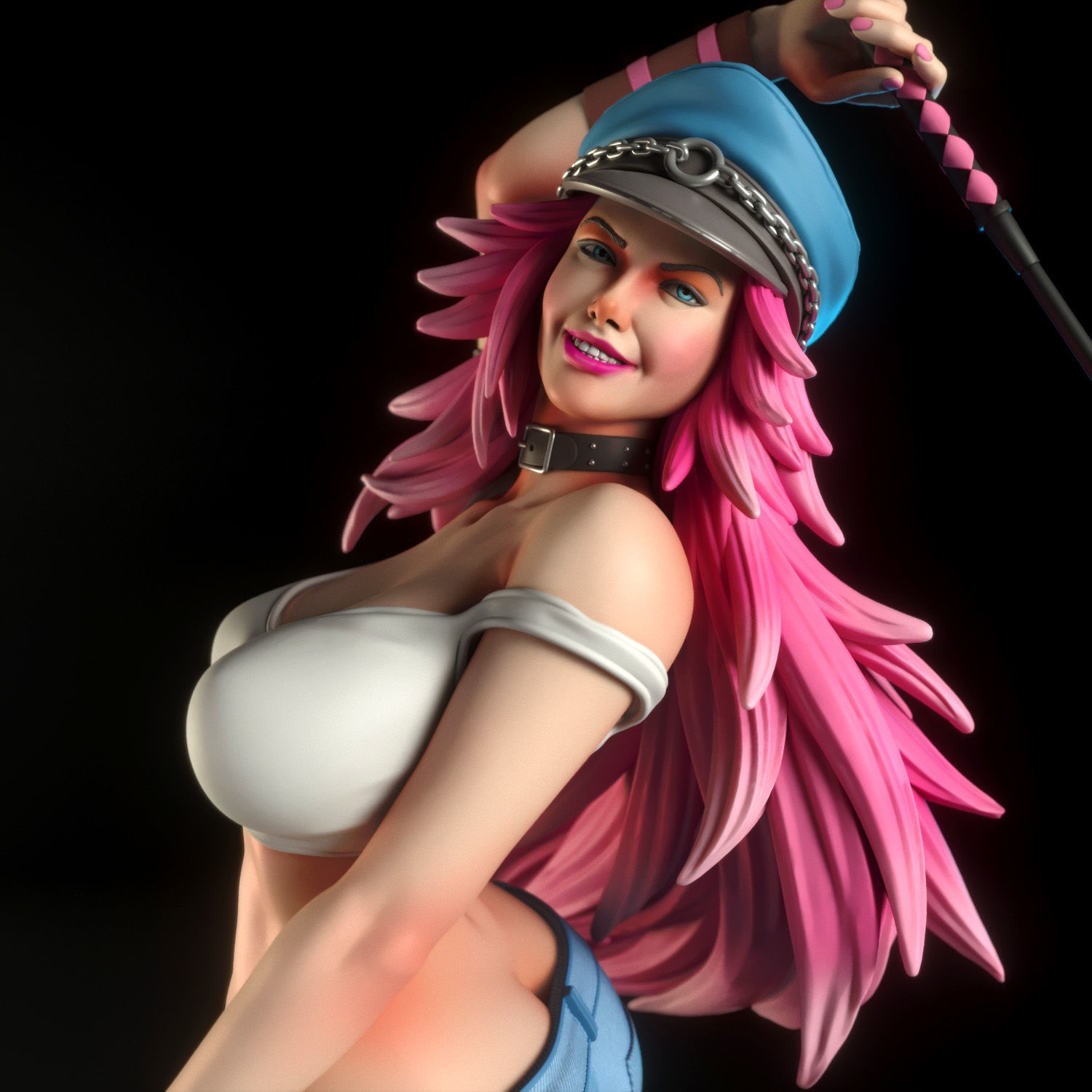 Poison from Street Fighter 3D print model_6