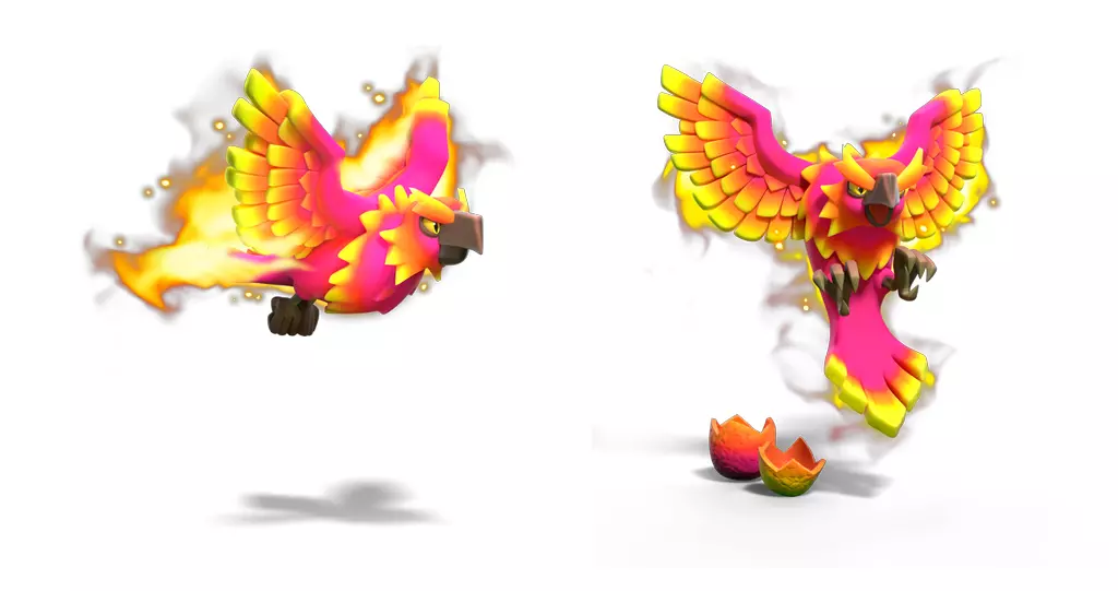 Stylized Phoenix Rigged and Animated for VR AR Games Low-poly 3D model_2