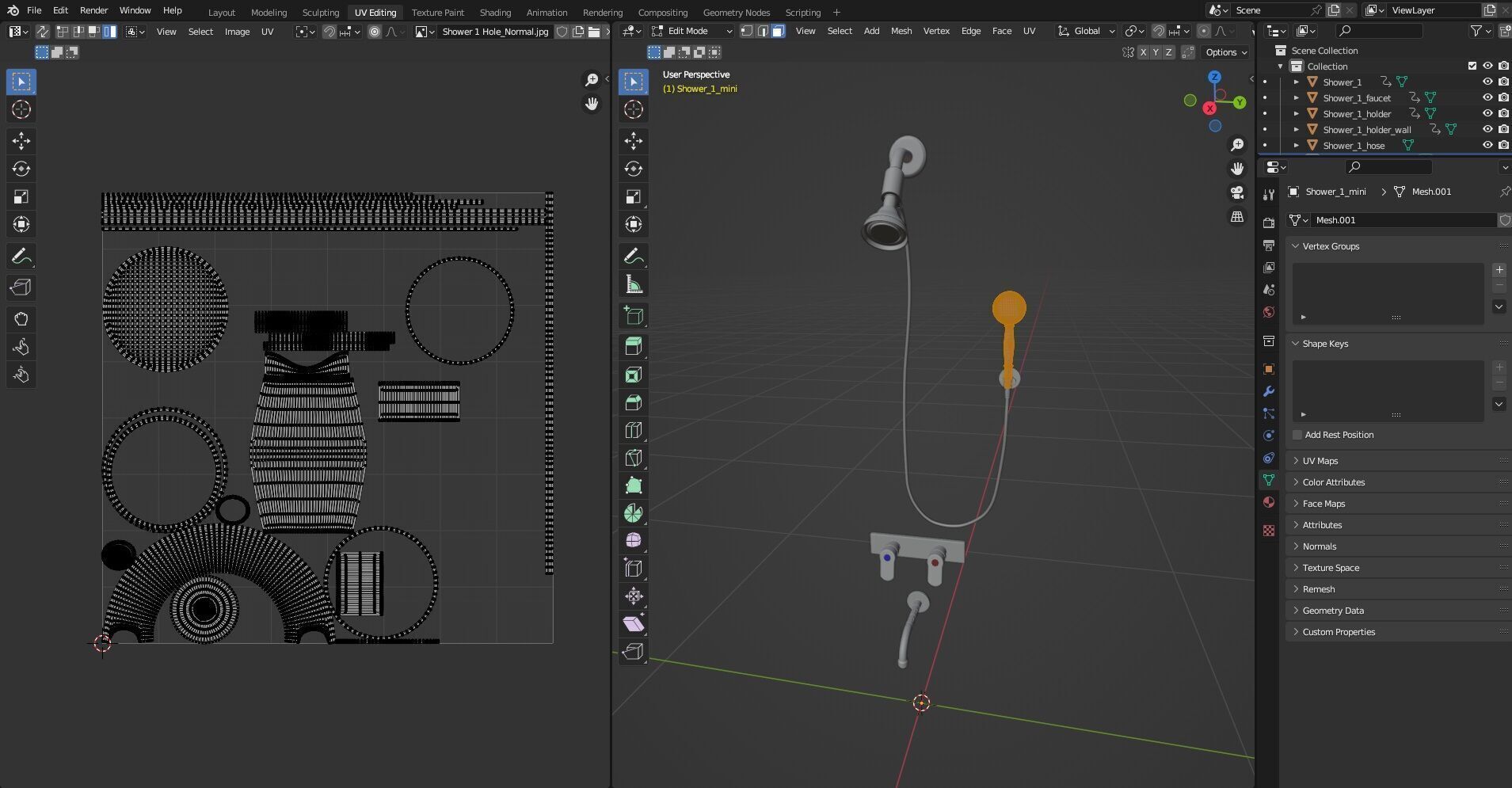 Shower set CG1 3D model_18