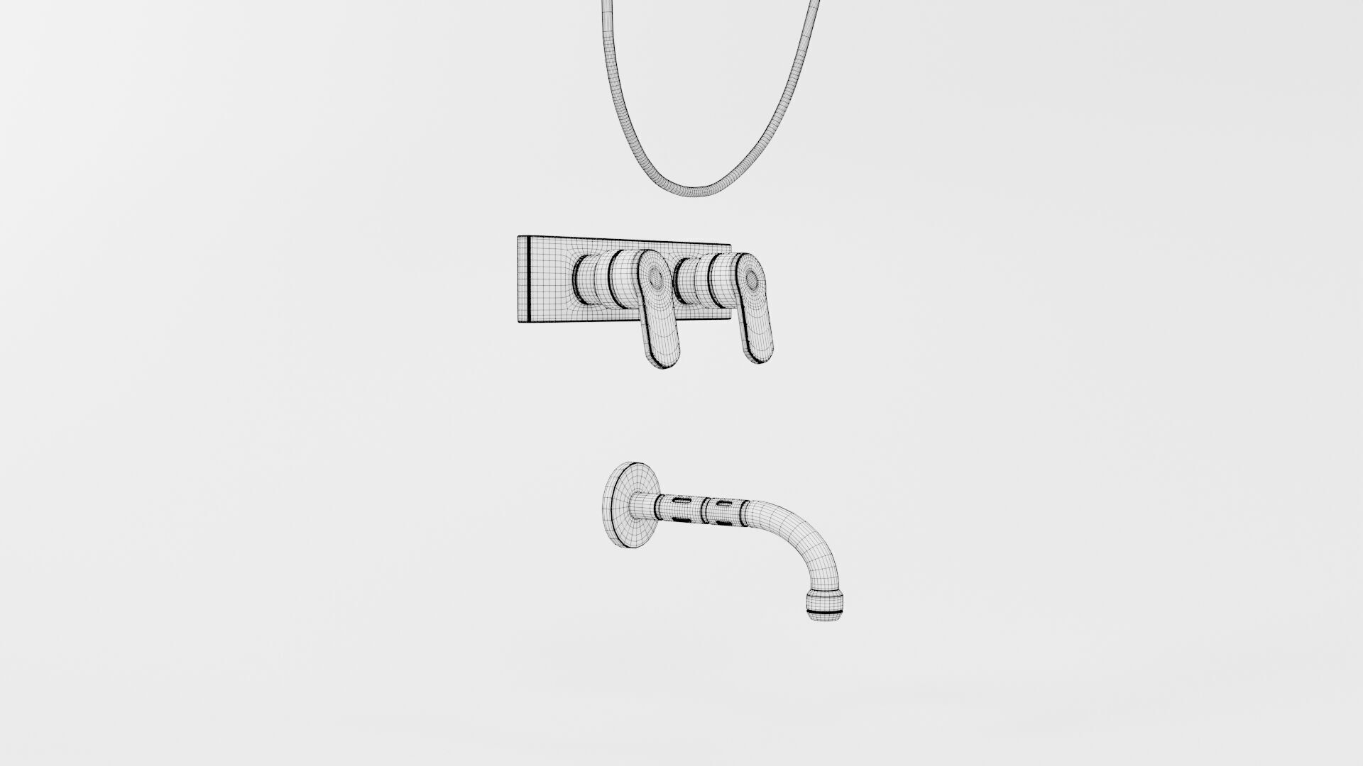 Shower set CG1 3D model_10