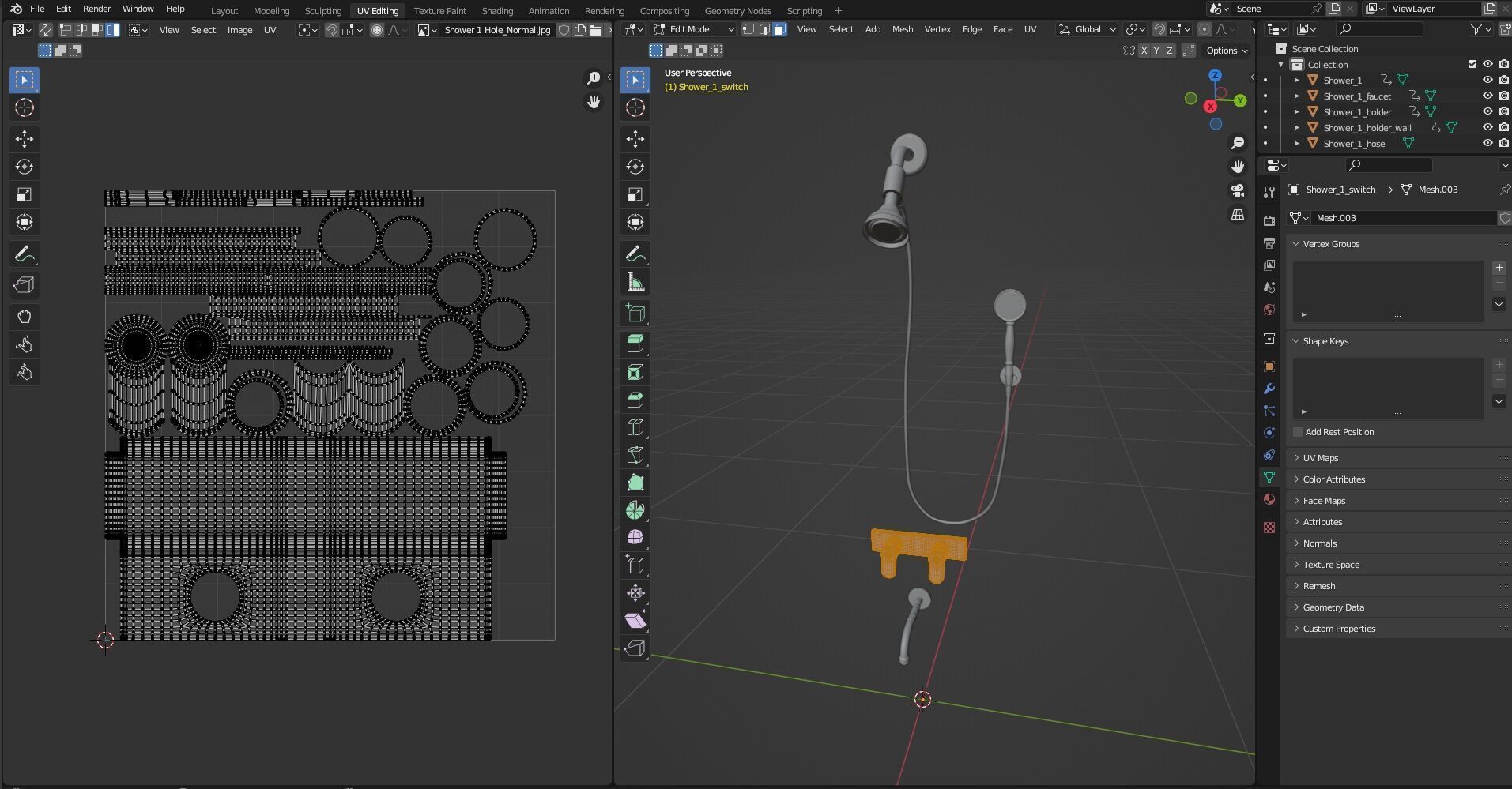 Shower set CG1 3D model_19