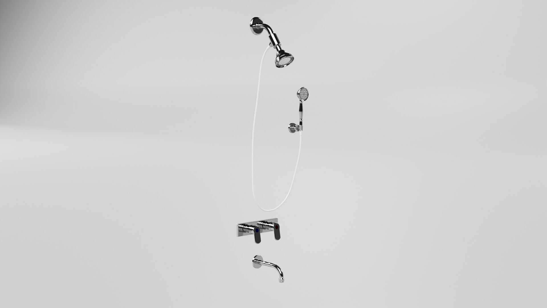 Shower set CG1 3D model_8