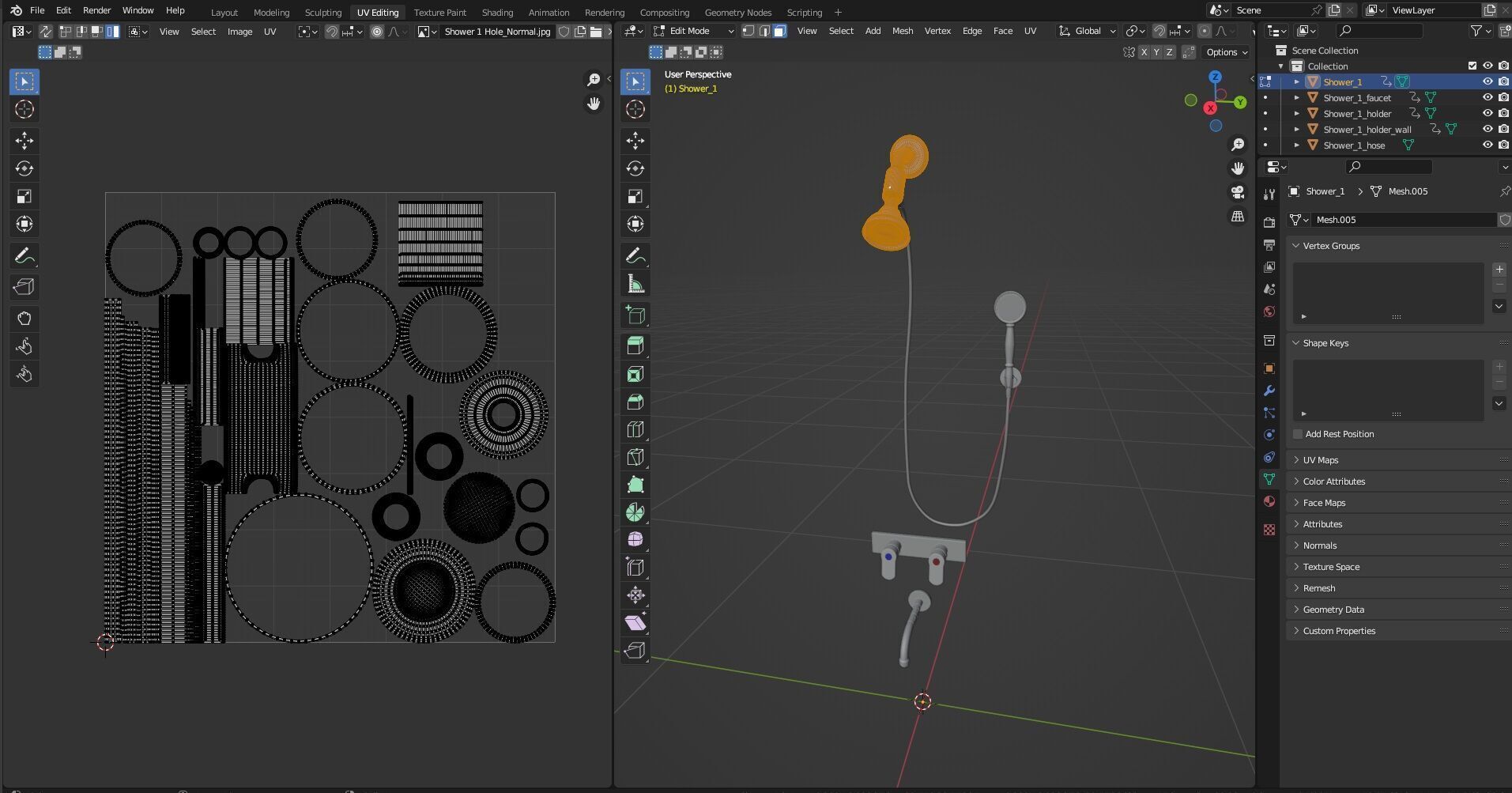 Shower set CG1 3D model_17