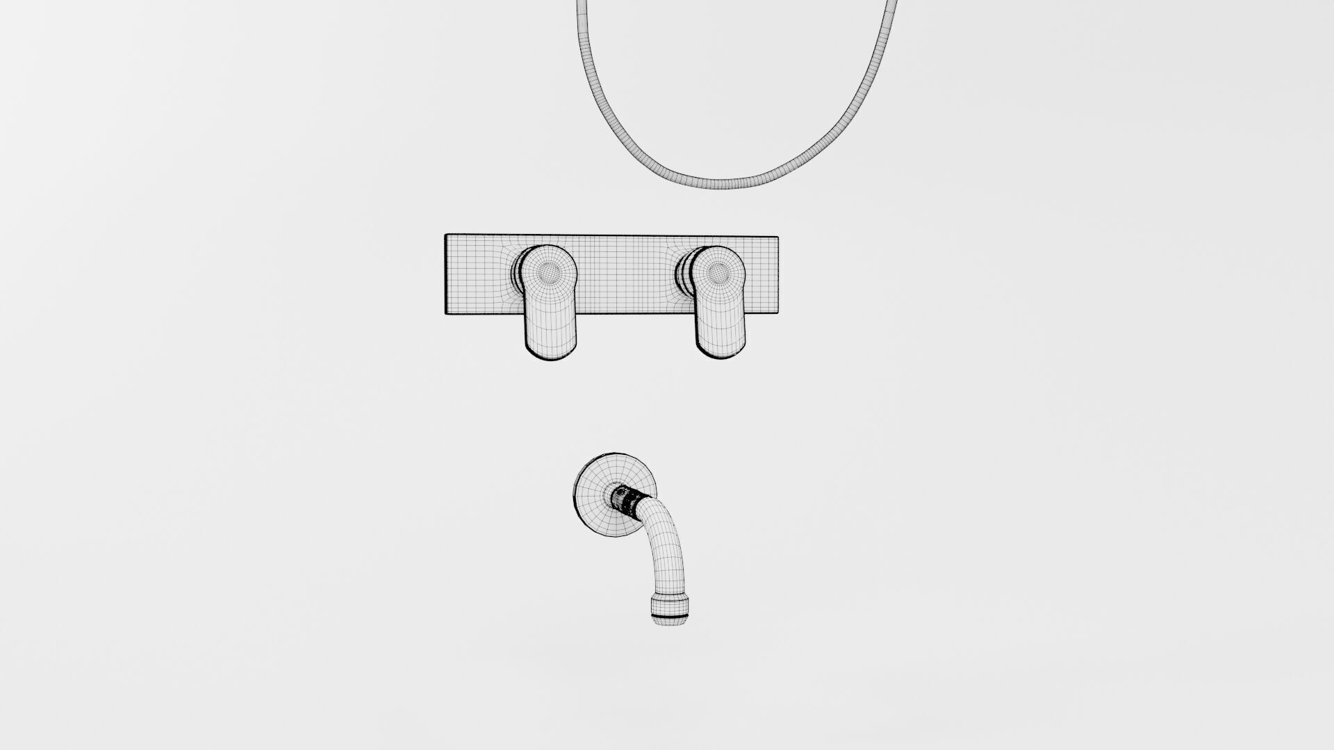 Shower set CG1 3D model_12