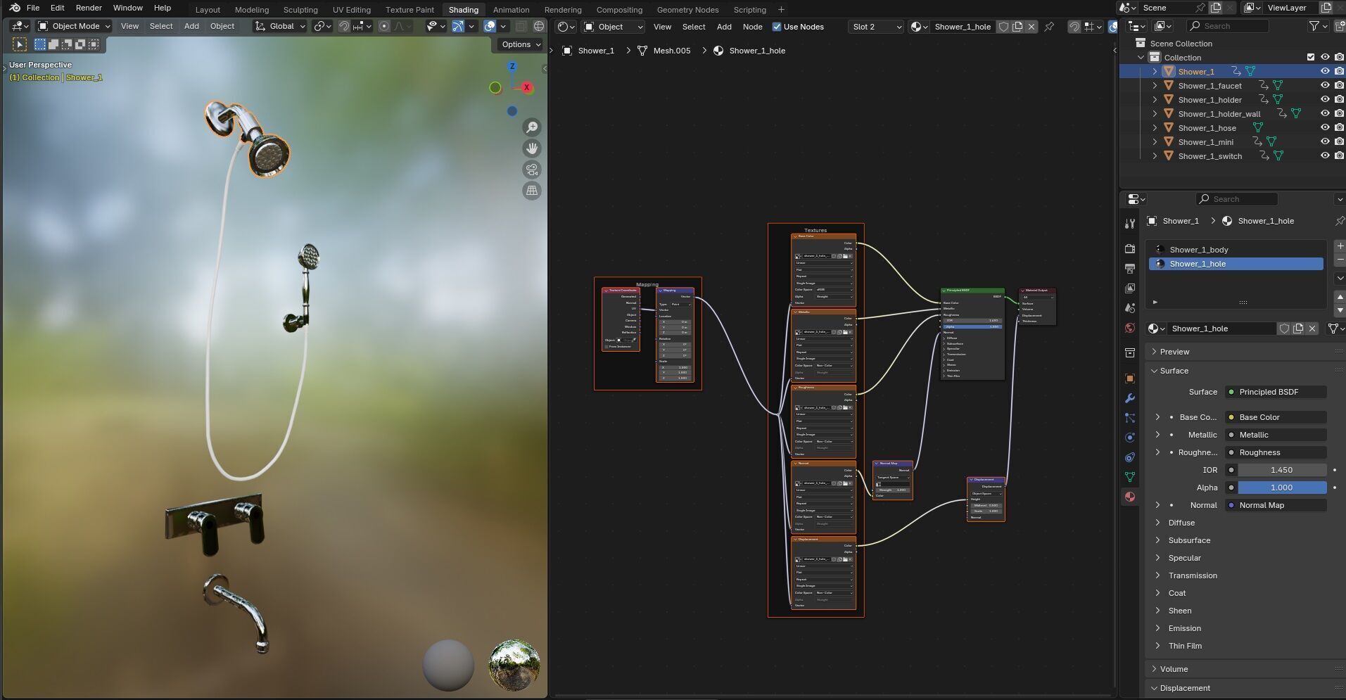 Shower set CG1 3D model_22