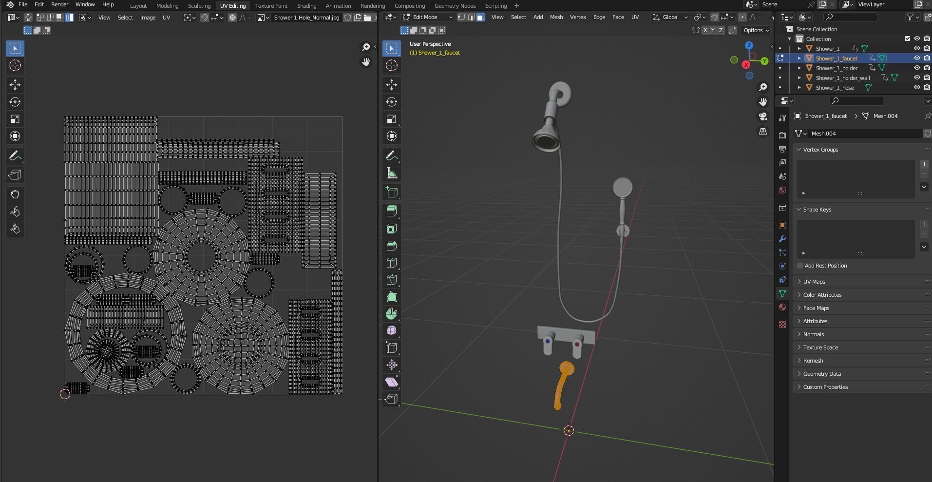 Shower set CG1 3D model_20