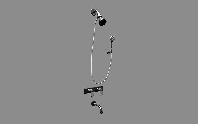 Shower set CG1 3D model