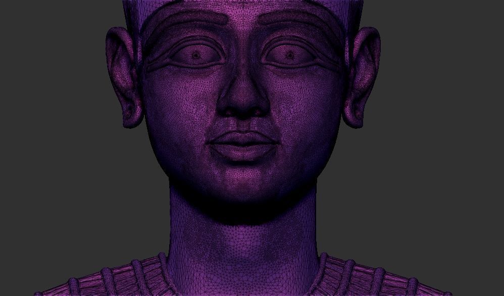 wooden statues gold of Tutankhamun figurine 3d printable model 3D print model_9