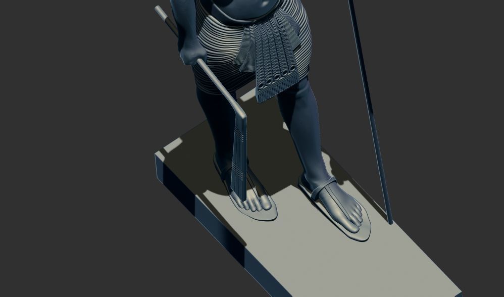 wooden statues gold of Tutankhamun figurine 3d printable model 3D print model_3