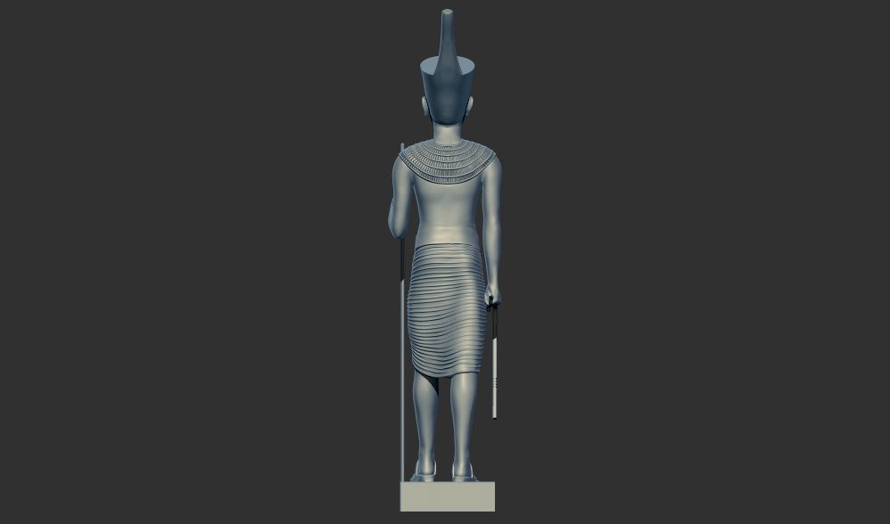 wooden statues gold of Tutankhamun figurine 3d printable model 3D print model_7