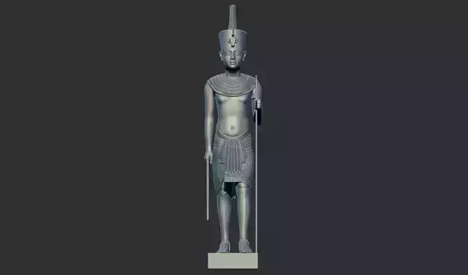 wooden statues gold of Tutankhamun figurine 3d printable model 3D print model