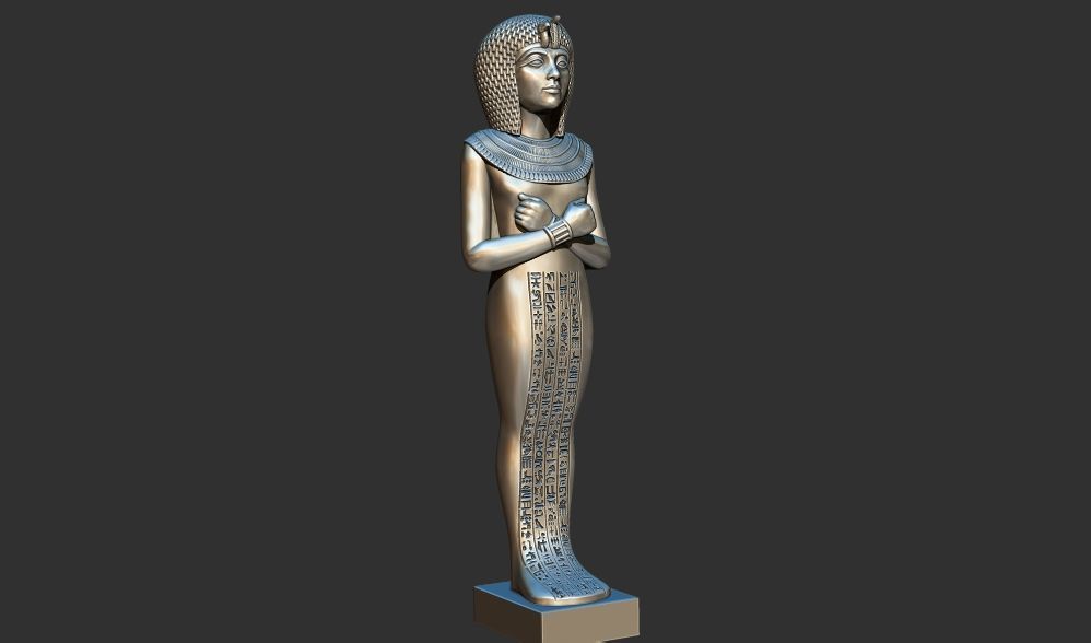 Ushabti of Tutankhamun statue 3d printable model 3D print model_2