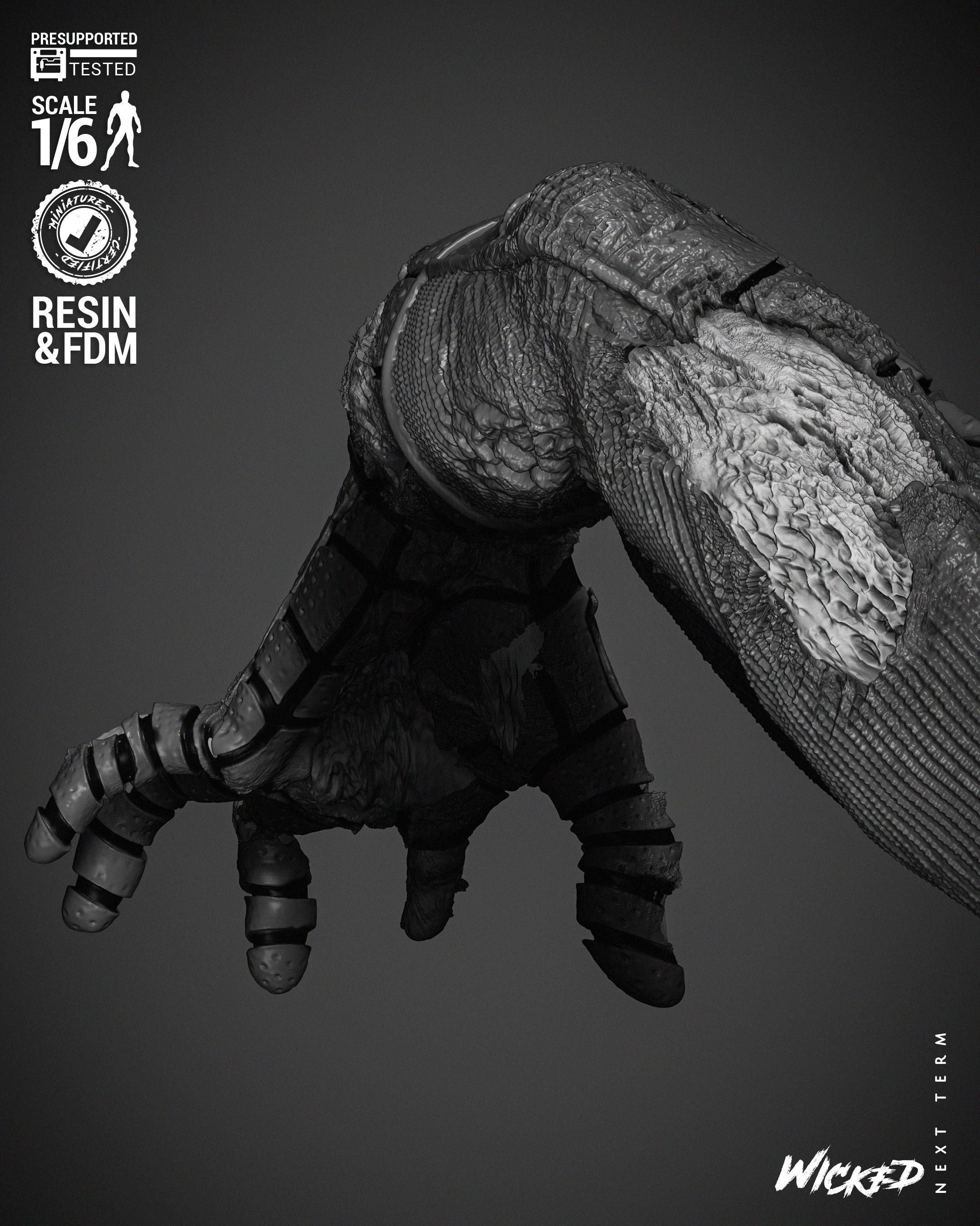 Wicked Marvel Spiderman Zombie Sculpture 3D print model_35