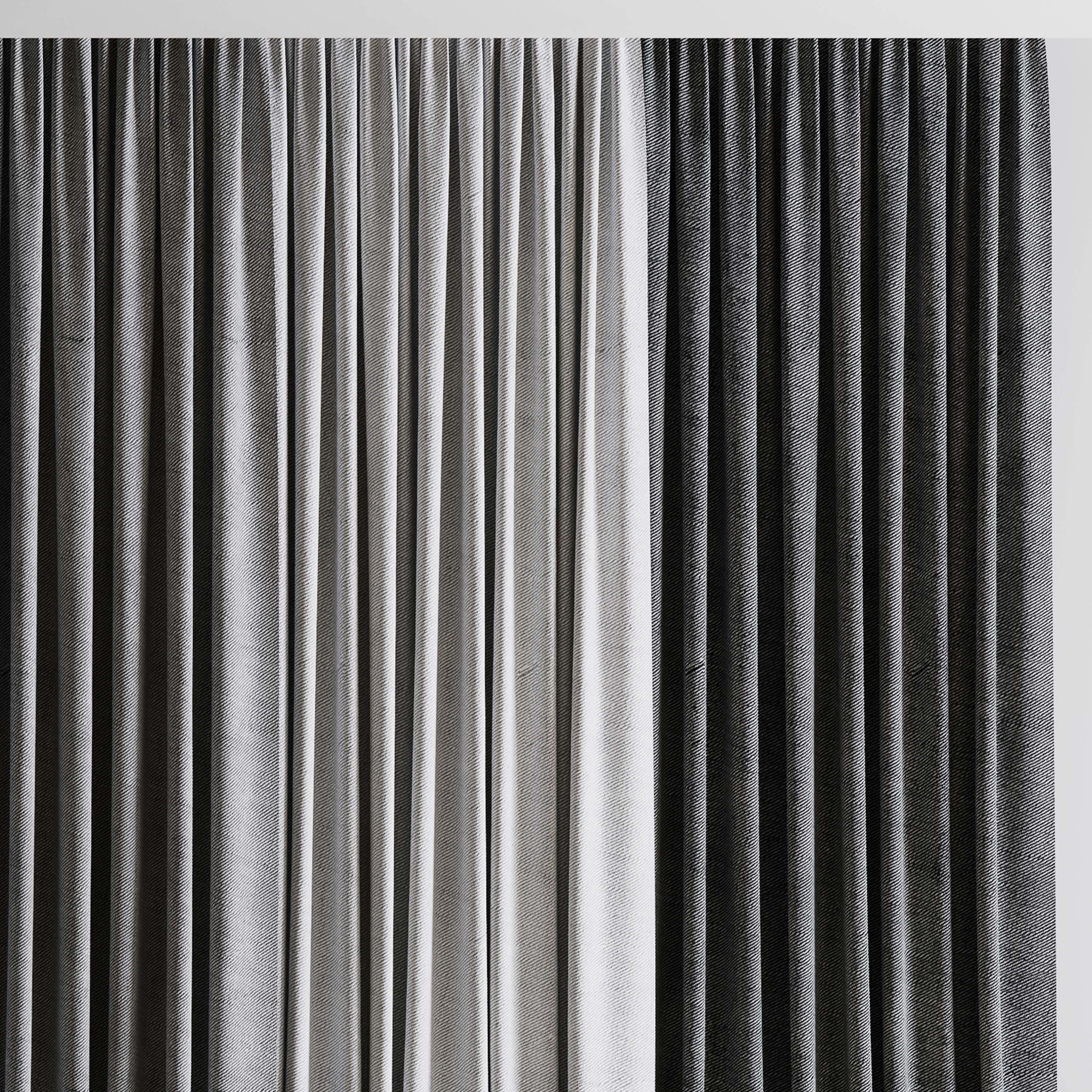 curtains 01 Low-poly 3D model_1