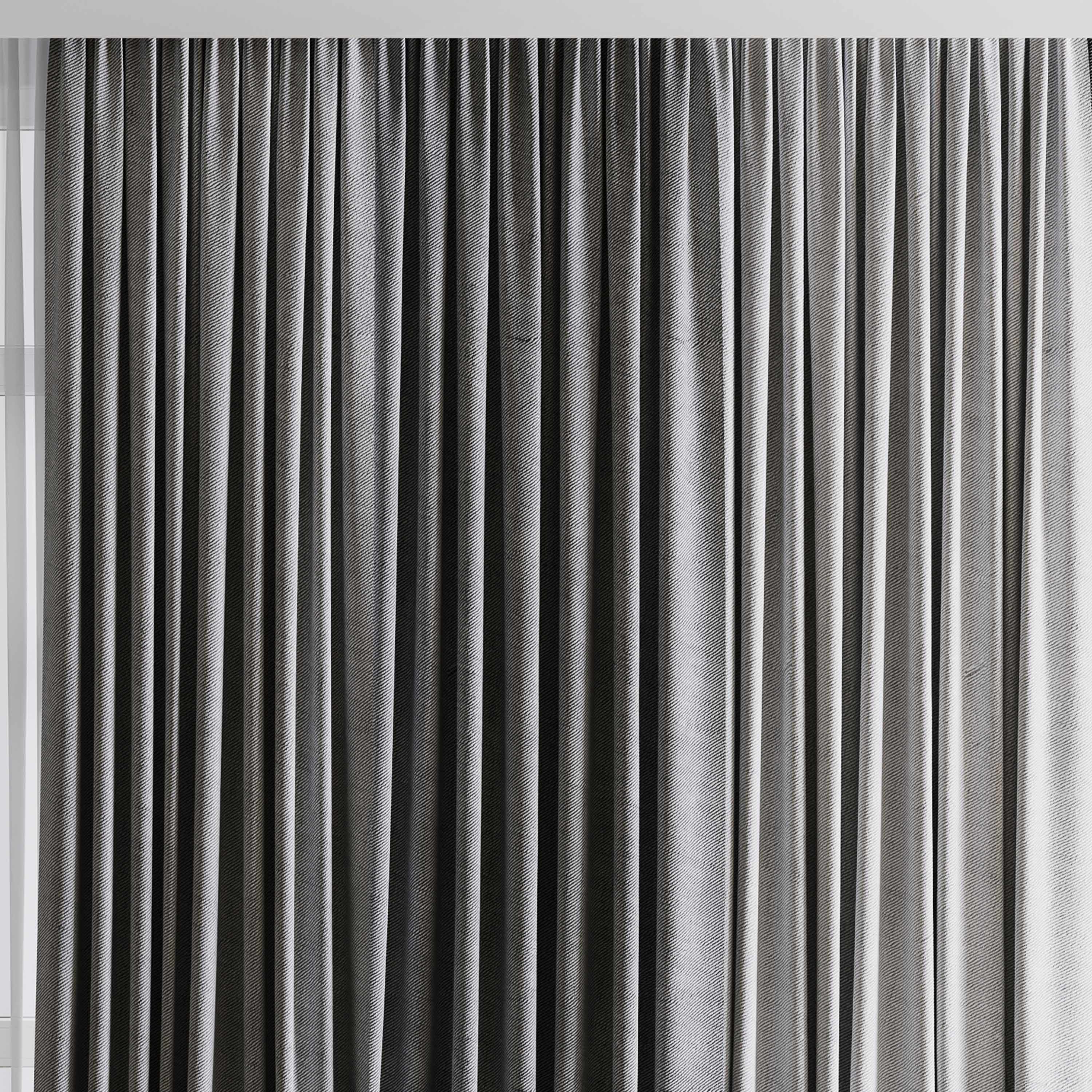 curtains 01 Low-poly 3D model_2
