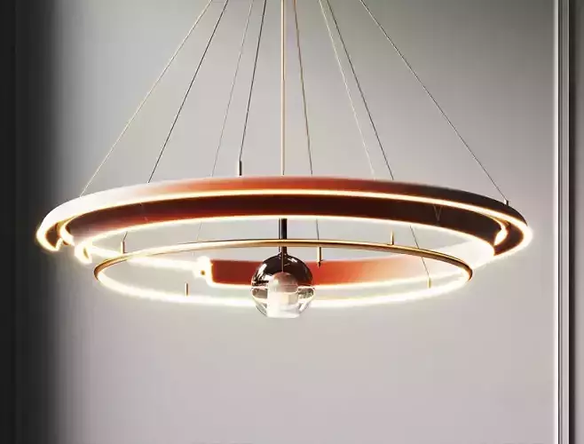 Modern Artistic Circular Chandelier 3D Model