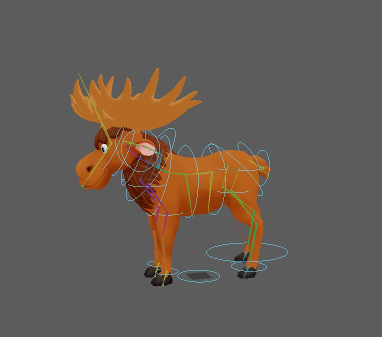  Stylized Herbivore Rigged and Animated for VR AR Games 3D Low-poly 3D model_5