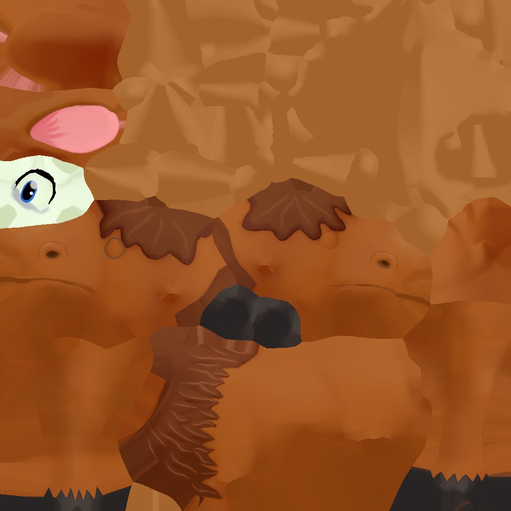  Stylized Herbivore Rigged and Animated for VR AR Games 3D Low-poly 3D model_9