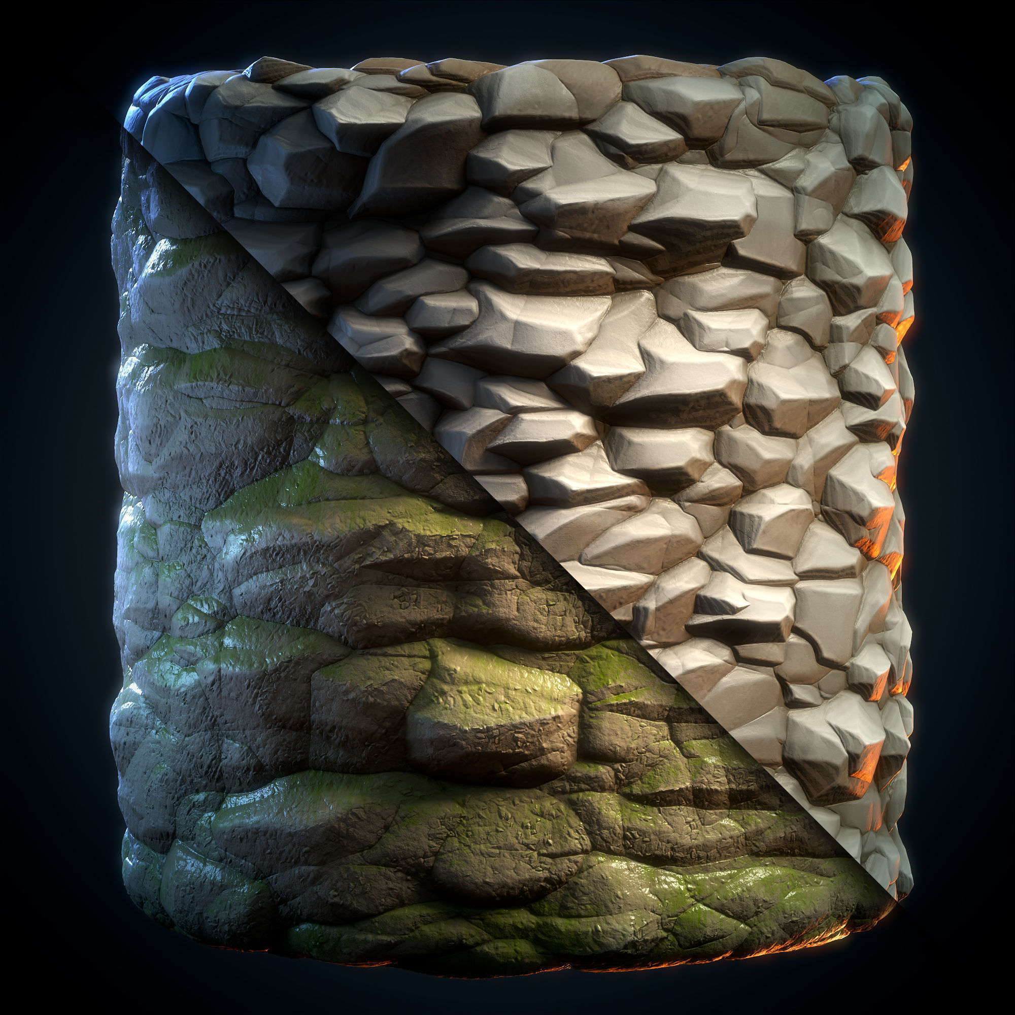 cliff rock stylized - VOL 06 - SBsar - Maps Texture_4