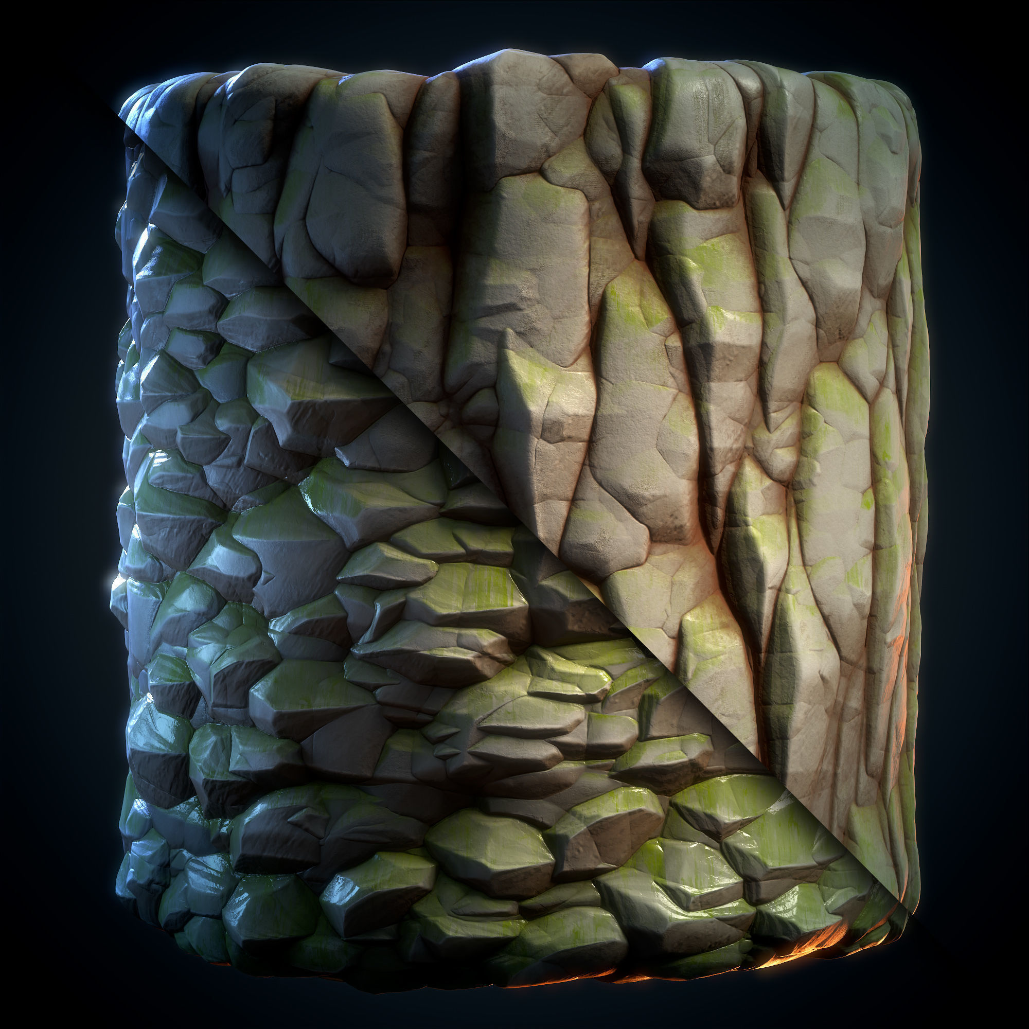 cliff rock stylized - VOL 06 - SBsar - Maps Texture_5