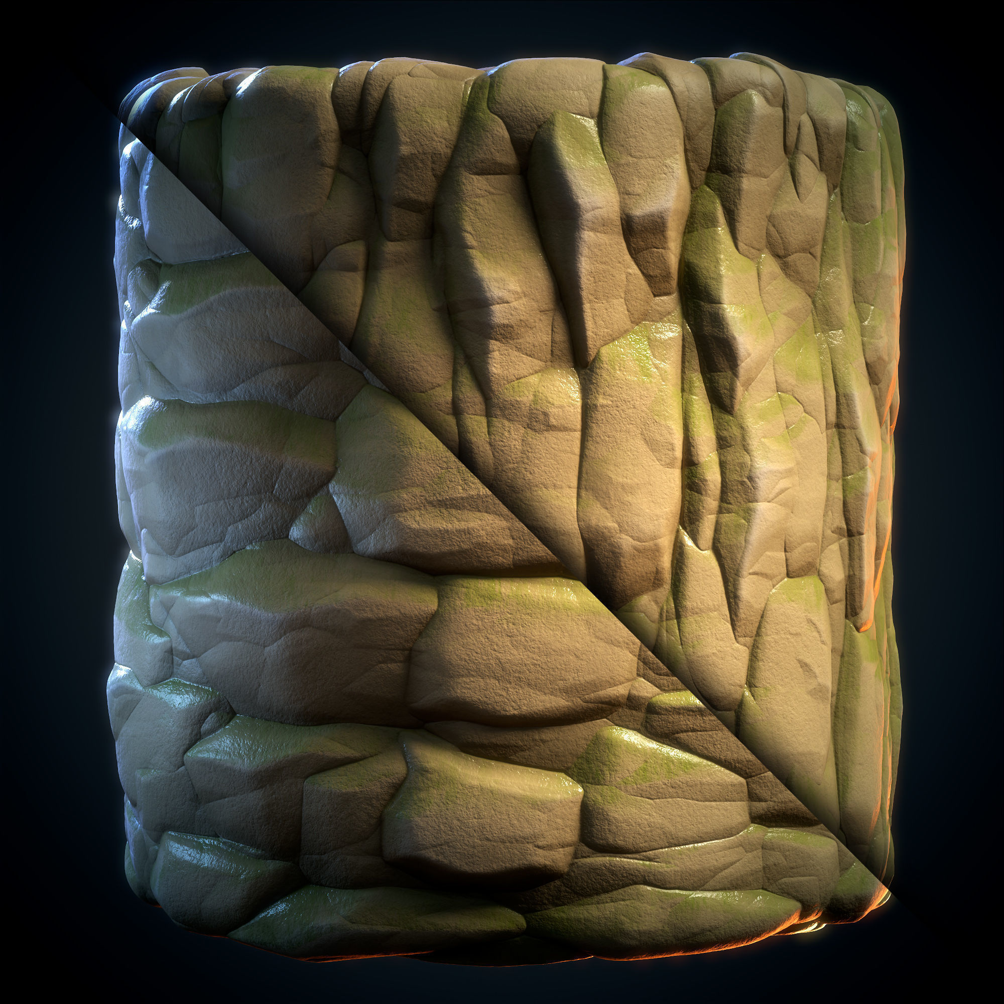 cliff rock stylized - VOL 06 - SBsar - Maps Texture_6