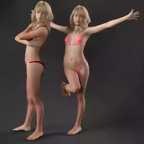 100 Poses for Jenka 8-1 Character 3D model