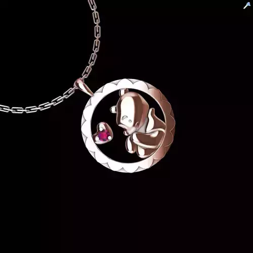 Winnie The Pooh Pendant 3D print model
