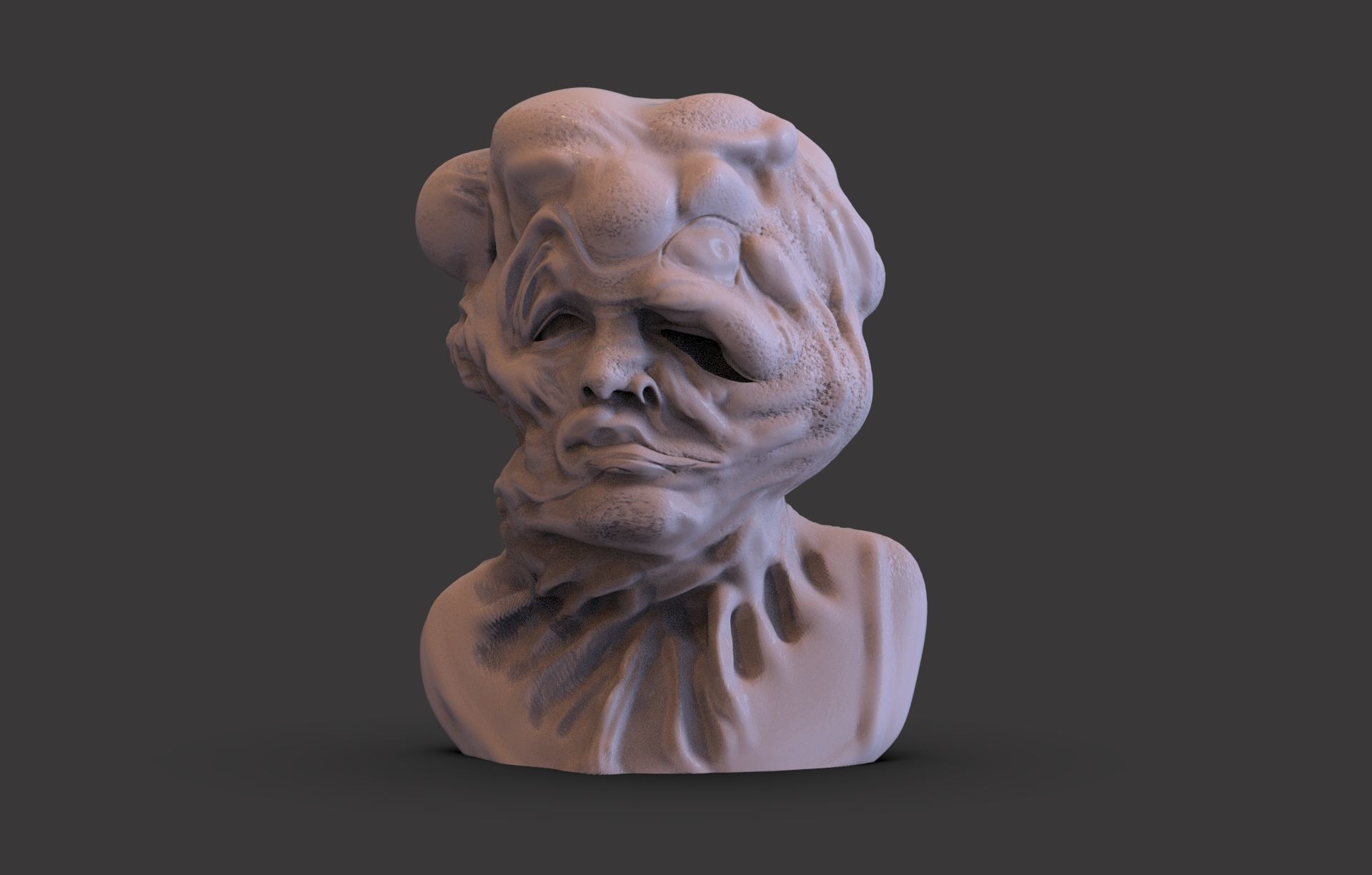 The Substance Monster Bust 3D print model_1