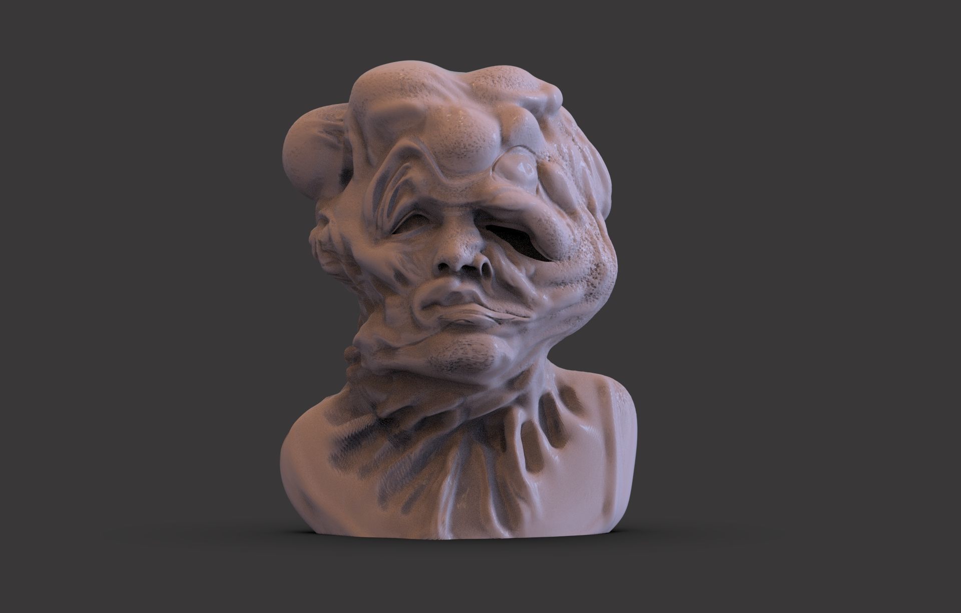 The Substance Monster Bust 3D print model_2