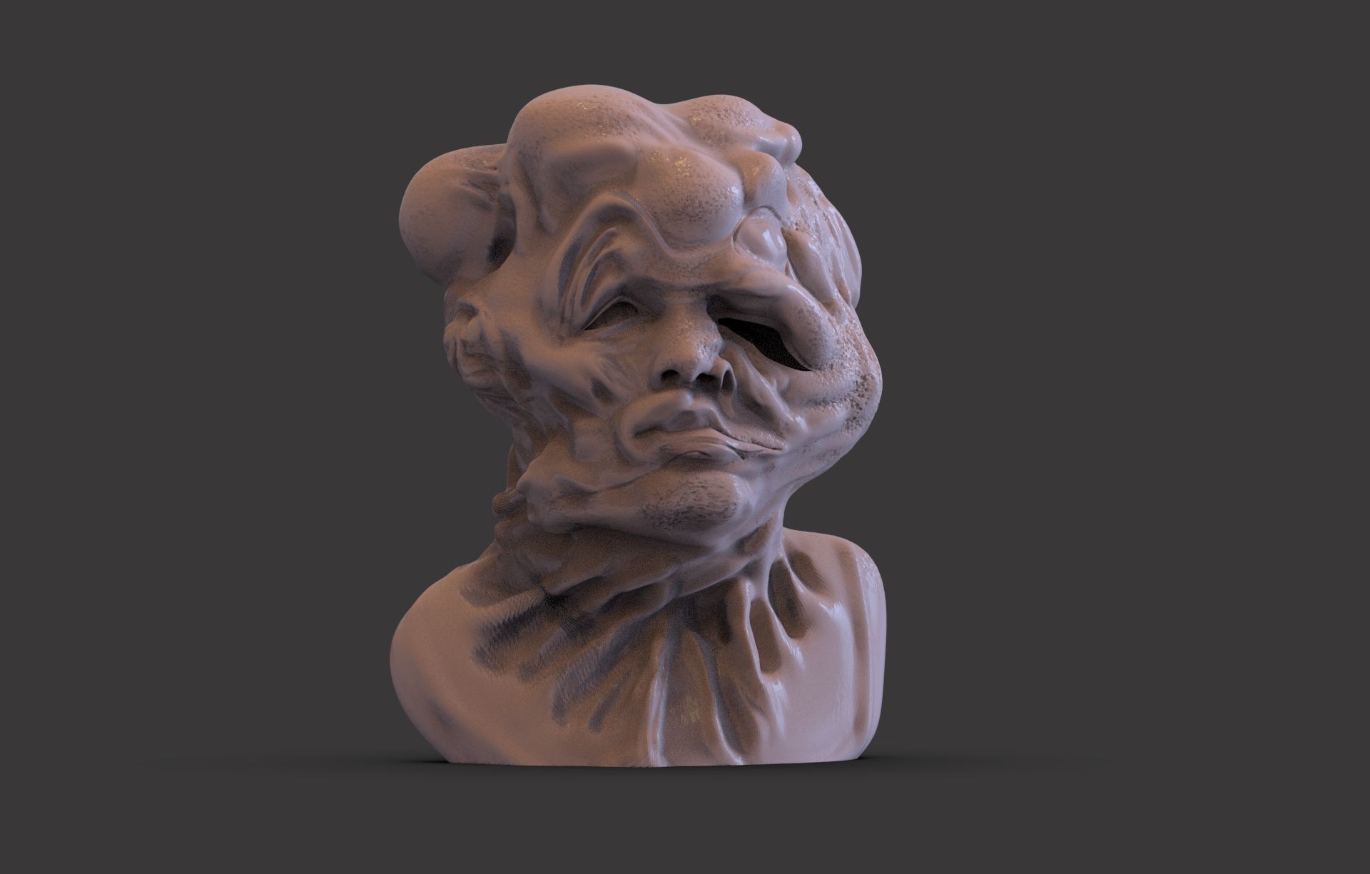 The Substance Monster Bust 3D print model_4