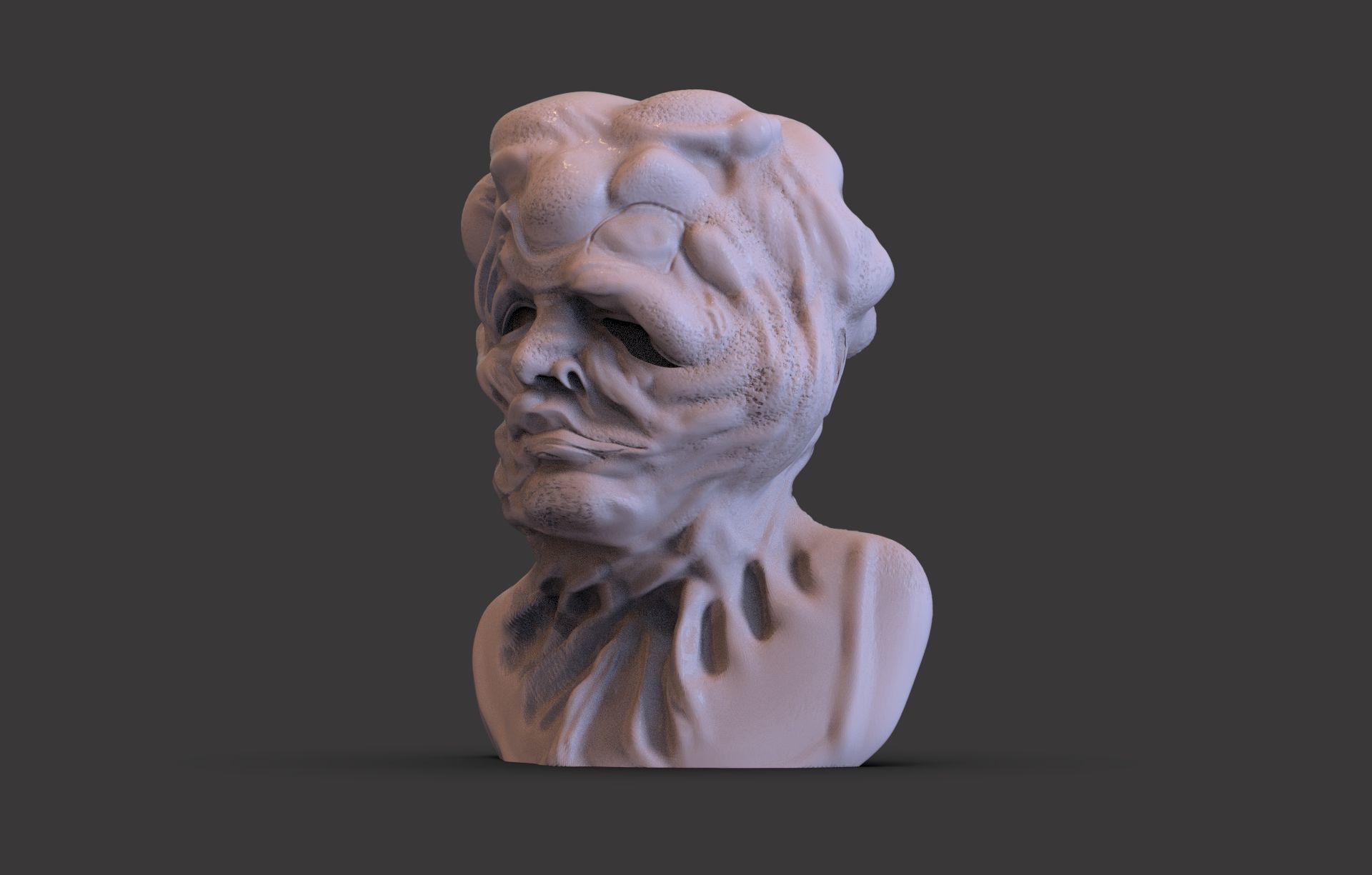 The Substance Monster Bust 3D print model_3