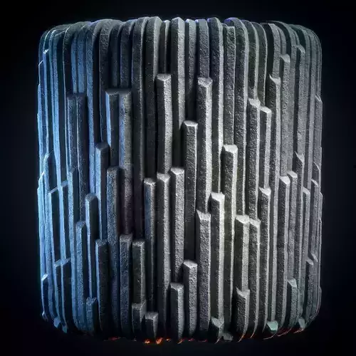 Icelandic Basalt Columns - Vol 01 - SBsar - Maps Texture