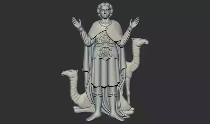 St Mina Egypt Saint Menas of Egypt 3d printable model cnc