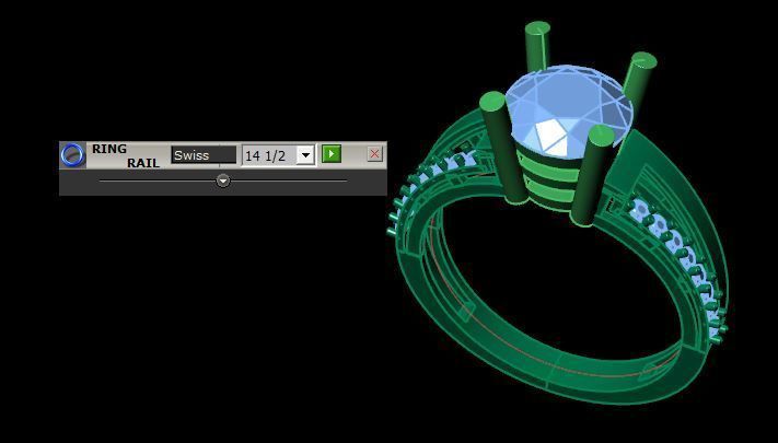 beautiful ring for daimond 3D print model_17