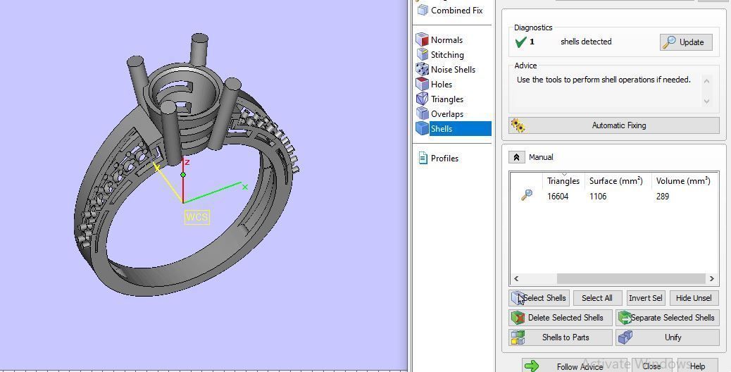 beautiful ring for daimond 3D print model_23