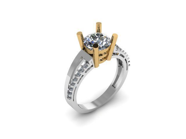 beautiful ring for daimond 3D print model_7