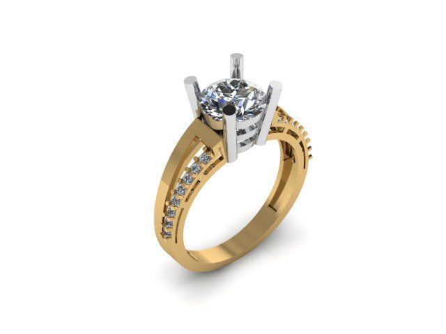 beautiful ring for daimond 3D print model_6