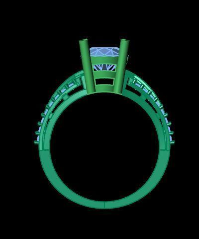 beautiful ring for daimond 3D print model_14